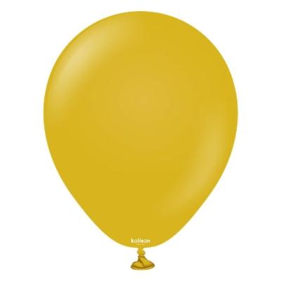 Balony Lateksowe Retro Mustard, 13 Cm, 100 Szt.