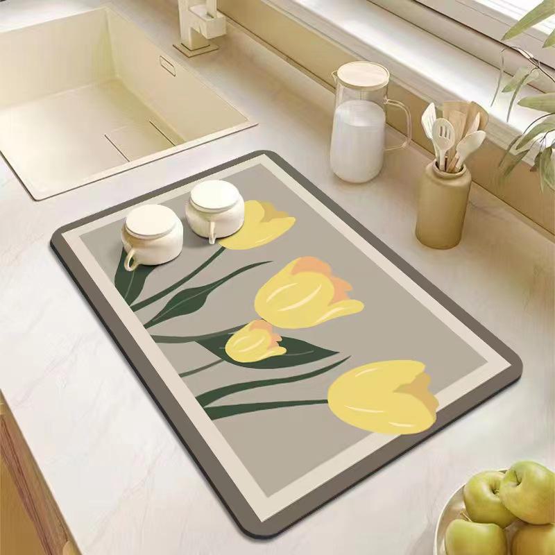 Heat-Resistant, Anti-Dust Kitchen & Bathroom Absorbent Sink Pad – Cuttable & Anti-Scalding Countertop Protector