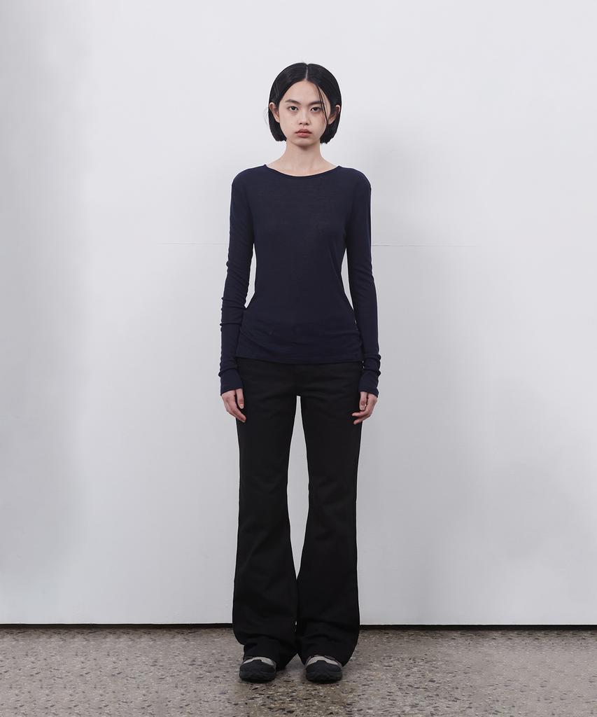 Ohesio Basic Long T-Shirt, Navy