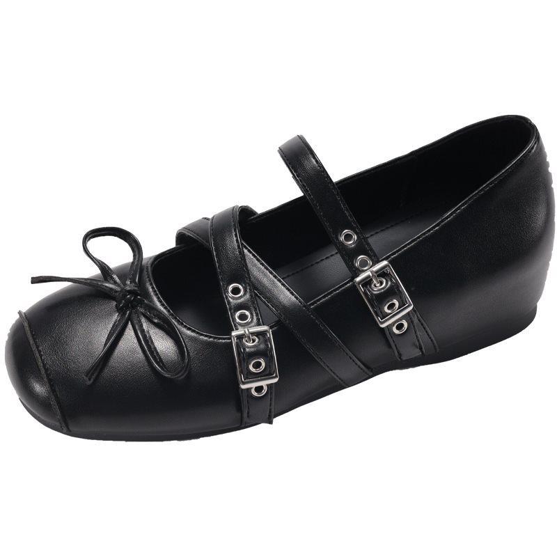 

Silver inner height increase Mary Jane shoes bow flat bottom new 6cm French single shoes women s summer ballet large size women s shoes 39