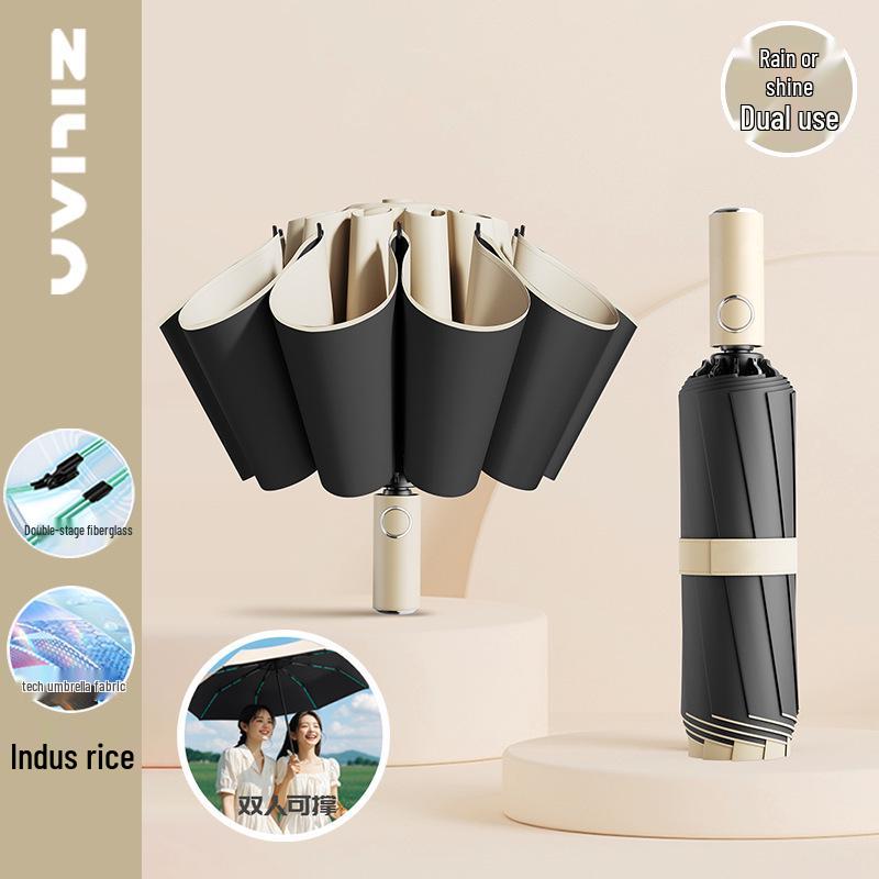 480-Bone Windproof Storm Umbrella: Large, Reinforced Folding Umbrella for Men & Women, Dual-use for Sun and Rain