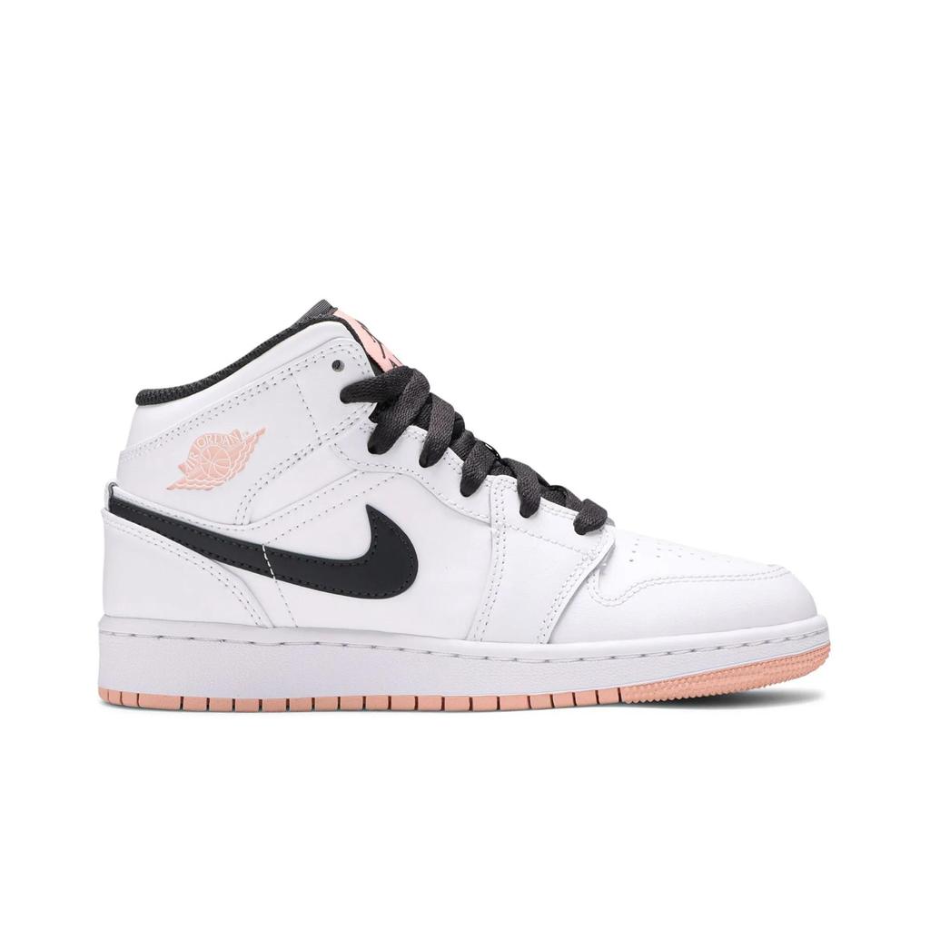 Air Jordan 1 Mid Grade School 'White Arctic Orange' (Unisex) White / Anthracite / Arctic Orange Kids' Basketball Shoes 554725 180