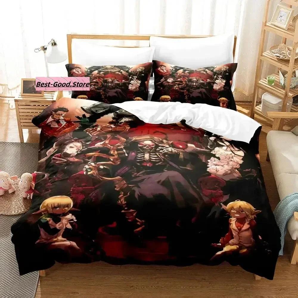 OVERLORD Bedding Set Single Twin Printed Bed Set With Pillowcase Bed Duvet Cover Soft Single Double Queen Super King Size