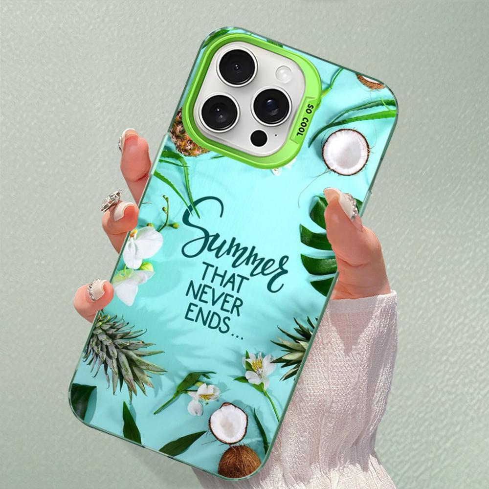 

Hello Cool Summer Flowers Beach Sea Phone Case For iPhone16 15 14 13 12 11Pro Max X XR XS MAX 87Plus Matte Shockproof Back Cover iPhone 11 pro