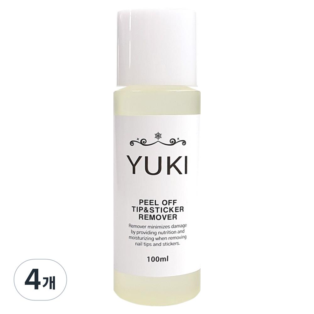 Yuki Peel-Off Nail Tip & Nail Sticker Remover 100ml 4 Pcs