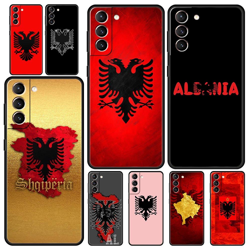 Phone Case For Samsung Galaxy S24 S23 S22 Ultra S20 S21 FE 5G S10 S9 Plus S10E S8 S7 Edge Soft Silicone Cover Albania Flag