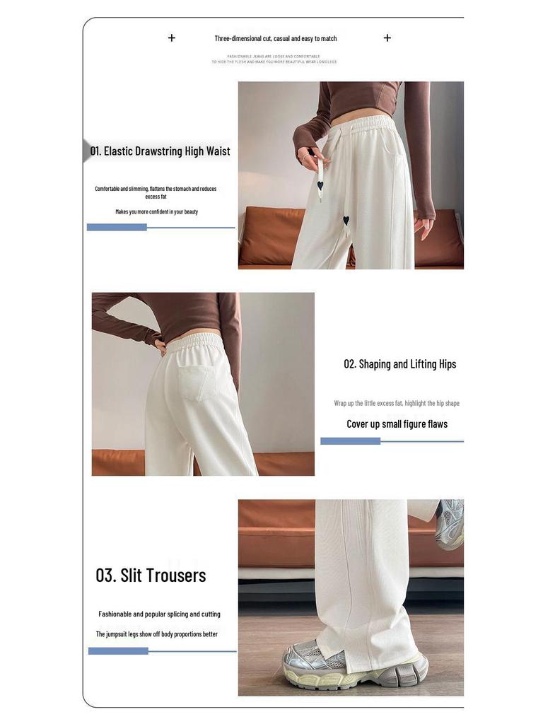 Women's 2026 High-Waisted Wide-Leg Plus Size Summer Pants - Breathable, Straight-Leg Sportswear