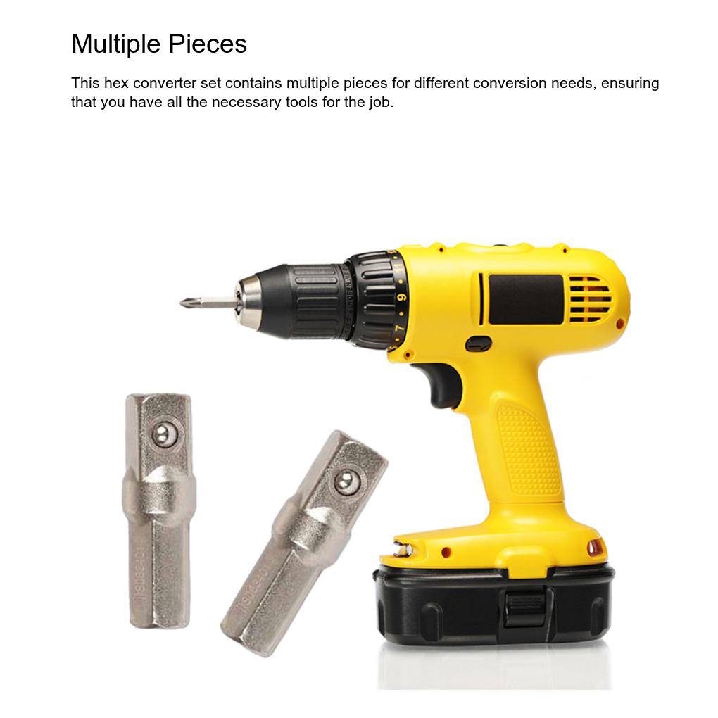 10 Stück Schlagnuss-Adapter Tragbar Abnehmbar Sechskant 1/4 Zoll Ratsche Schraubenschlüssel Adapter Konverter Zubehör