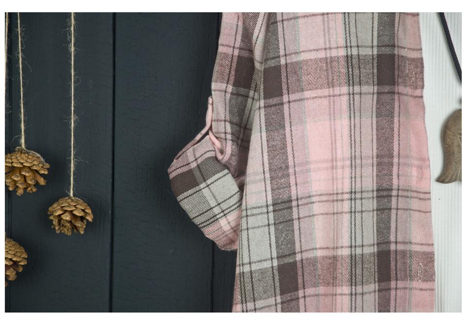Damen Cross-Grid Baumwoll-Leinen Hemdjacke - Frühling Locker, Große Größen, Mittellang, Asymmetrischer Saum