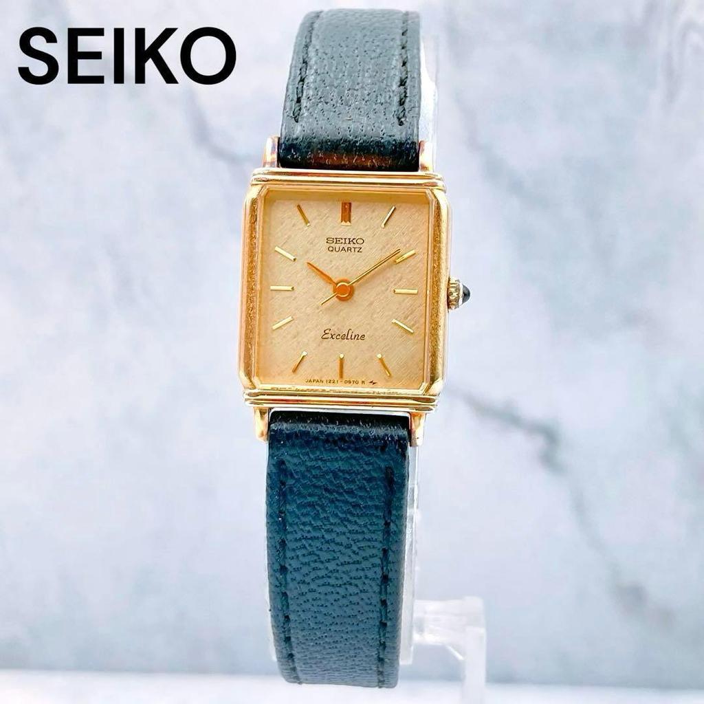 Articolo usato funzionante SEIKO Exceline placcato oro 30 micron da donna 3 lancette Exceline SPG30 1985 Vintage 1221-5670 Antico