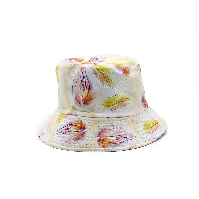Men'S Double-Sided Fisherman'S Hat Children'S Spring And Summer Versatile Printed Sun Hat Outdoor Street Basin Hat Tide