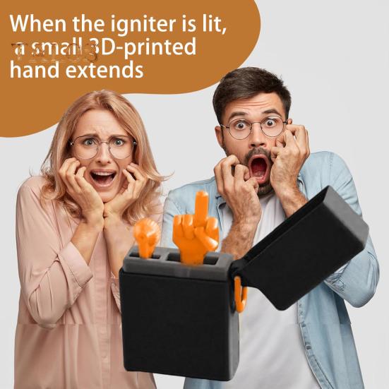 Funny Quit Smoke Middle Finger Igniter 3D Printed Fun Mischievous Gift Humorous Igniter Gift for Quitting Christmas Birthday