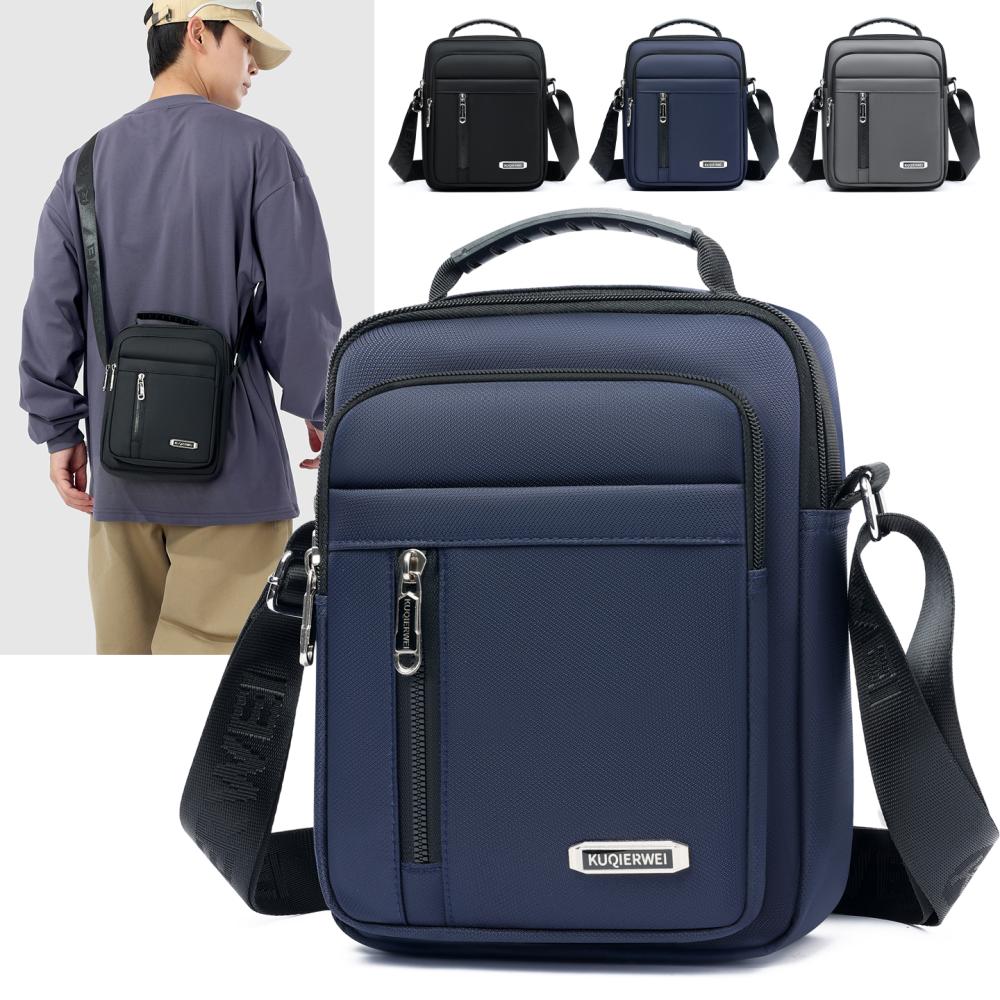 Mens Oxford Crossbody Bag Waterproof Small Shoulder Satchel Business Travel Messenger Purse