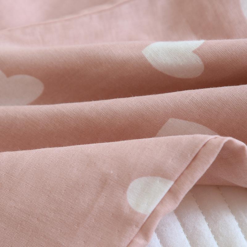 Women's Long Sleeve Cotton Pajamas - Heart Pattern, Double Layer Gauze, Sweet & Cozy Homewear Set for Spring/Autumn