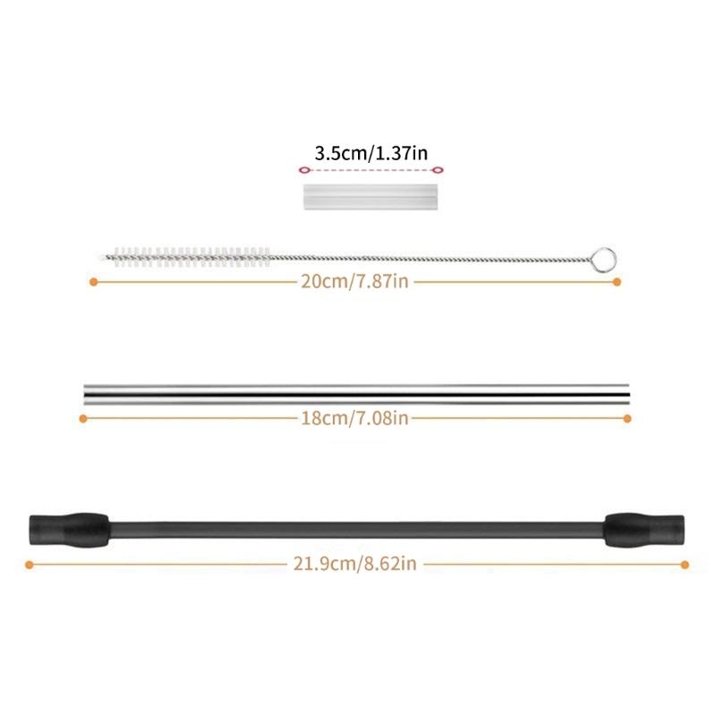 Coffee Machine Milk Hose Set Silicone Tube and Dishwasher Safe Milk Tube Stainless Steel Tube with Cleaning Brush