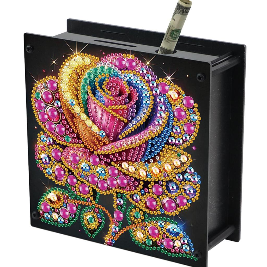 Rhinestones Desktop Ornaments Cat Table Top Diamond Painting Money Box Diamond Painting Change Holder Case Decors for Home Decor