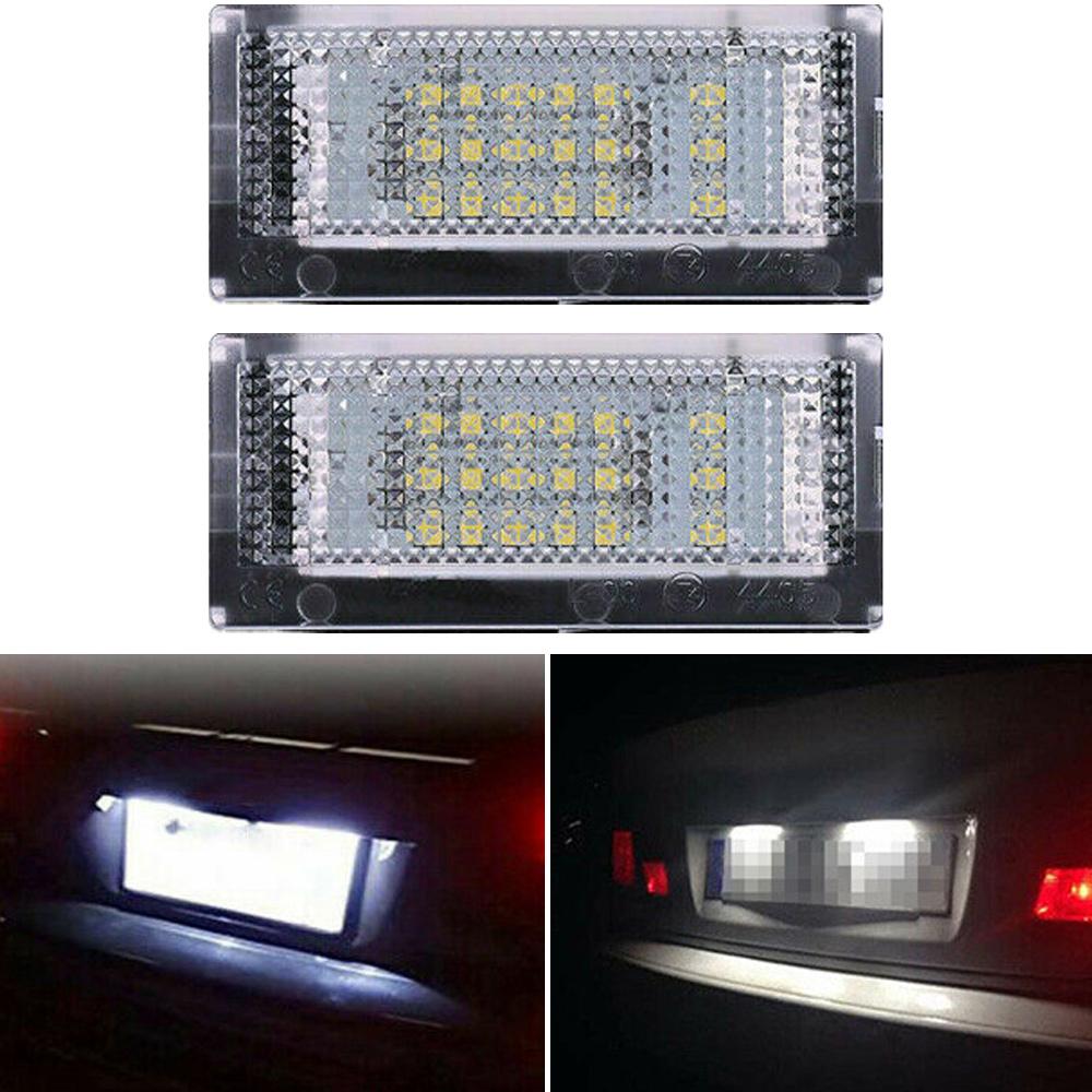 For BMW 3 Series E46 4D 1998-2003 5D Touring 1998-2005 2PCS 18LED Number License Plate Light Lamp Cold White CANBUS Car No Error
