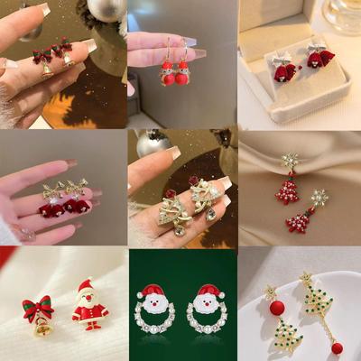 Europäische & Amerikanische S925 Silber Weihnachts Asymmetrische Ohrringe - Süßes & Liebliches Weihnachtsgeschenk für Frauen