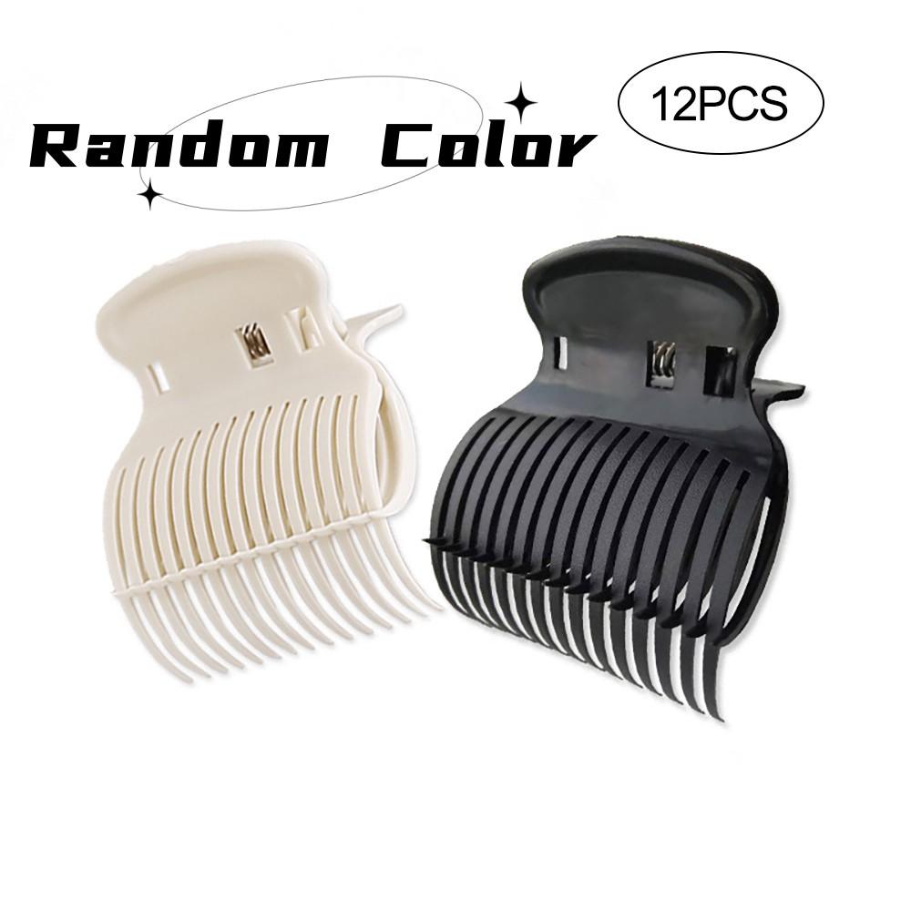 

12 шт. Заколки для волос для бигуди, зажимы для горячих бигуди, зажимы для завивки волос, салонные зажимы для термобигуди, изоляция волос, случайный цвет