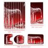 Christmas Bathroom Shower Curtain Bath Towel Floor Mat Five-Piece Set Bathroom Toilet Carpet Shower Foot Mat
