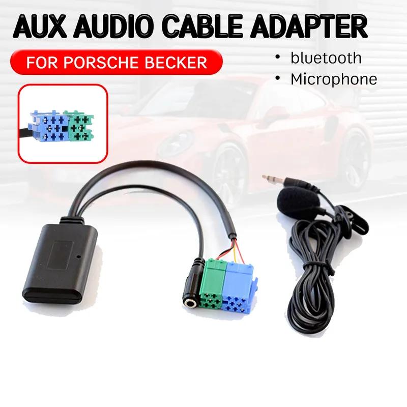 Bluetooth Aux Receiver Kabel Adapter mit Mikrofon für Kabellose Audio Aux Schnittstelle für Porsche Becker Mexico Traffic Pro DTM