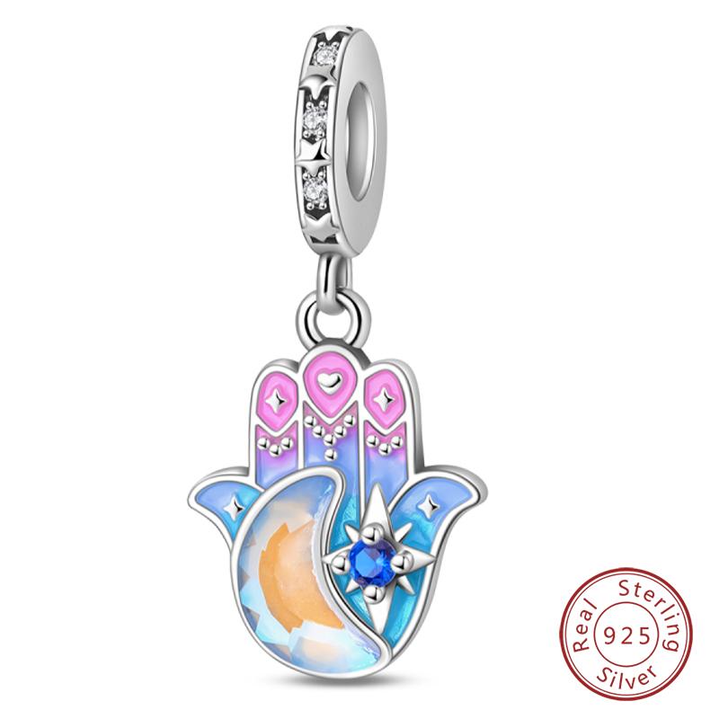 Copper Charms Beads Forever Love Heart Shaped Bow Family Charms Dangle For Bracelet Woman Diy Jewelry Gift