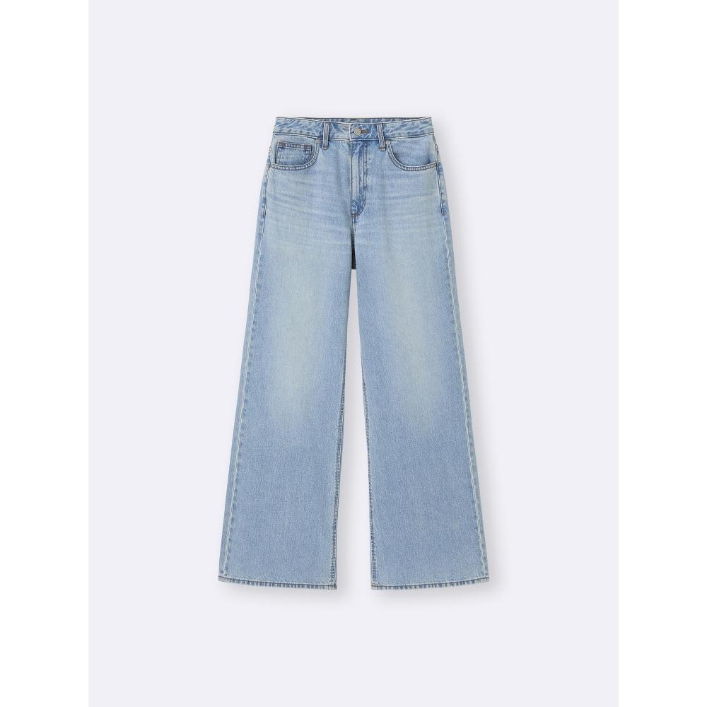 Gu By Uniqlo Baggy Flare Jeans+ec  Length 81.0 Cm 