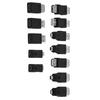 Pack of 12 Pcs Multiple USB2.0 Adapters MicroMini Male Female Converters Connectors