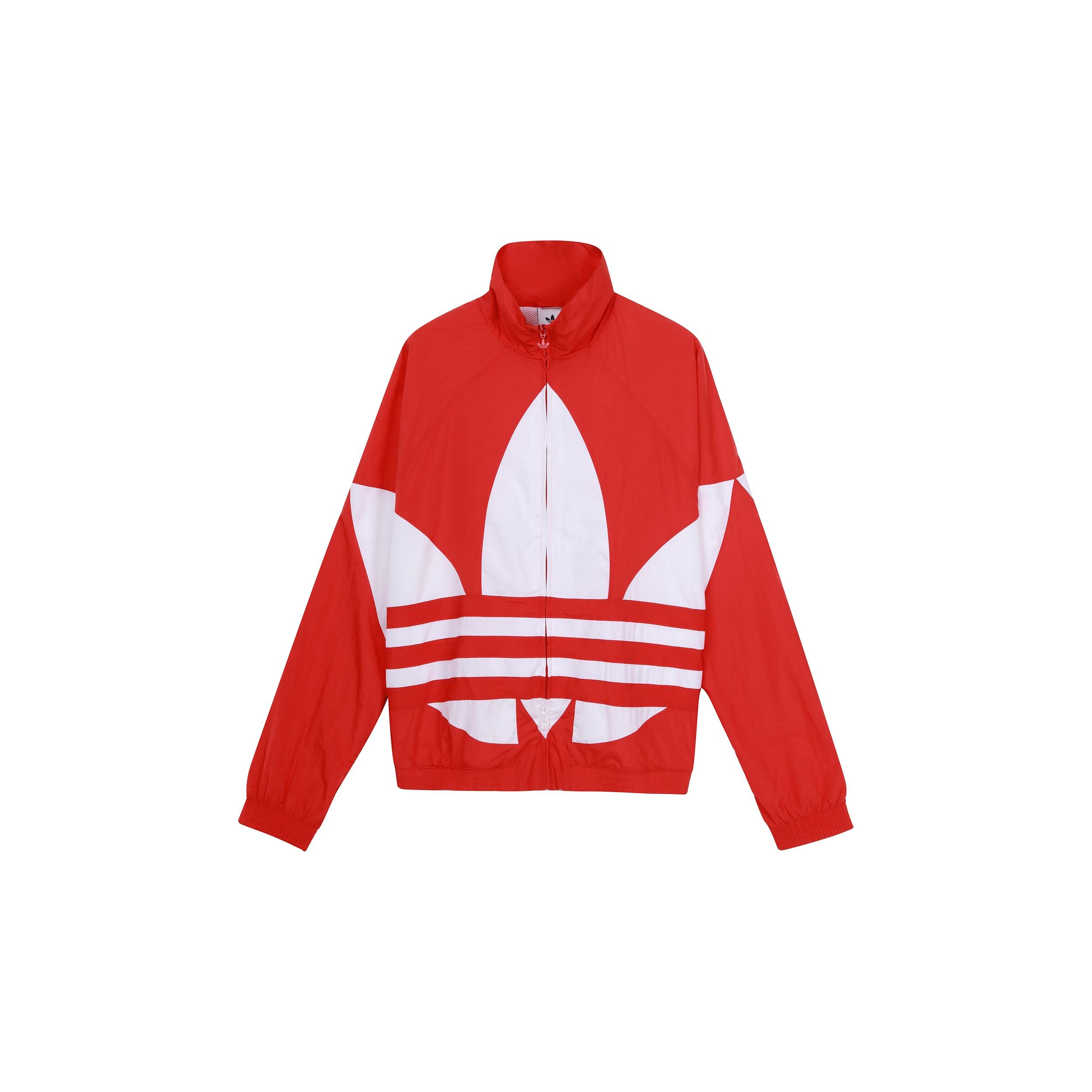 adidas originals Bg Trefoil TT Large logo Sports Jacket Red Men s FM9891 XL
