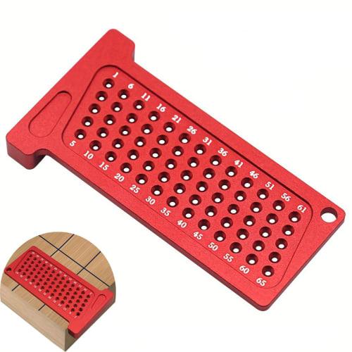 Refoiner T-square, Marking Ruler, Carpentry Ruler, High Precision, Portable Carpentry Scribing Tool, Aluminum Alloy, Red