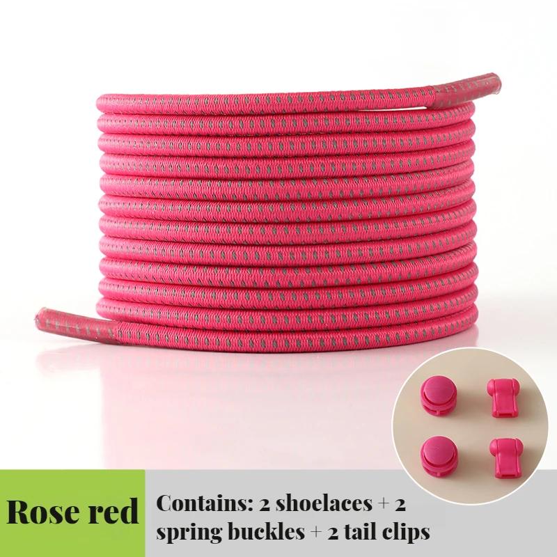 Elastic round Tennis Shoelaces without Ties Quality Lock Sneaker Laces Adult & Kids Rubber Bands for Shoes - 1 Pair