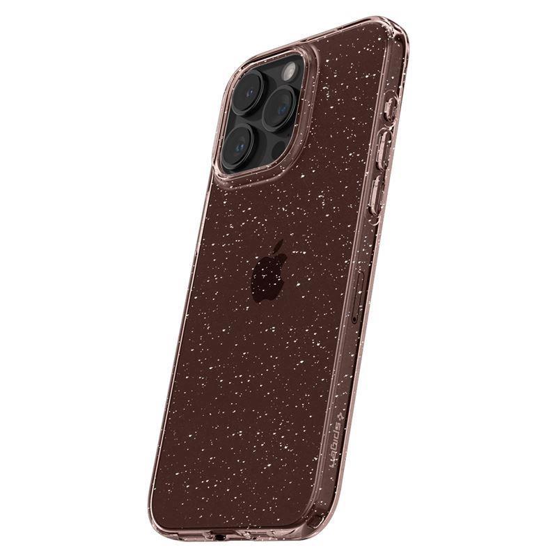 Spigen Liquid Crystal Glitter Case For iPhone 15 Pro Max - Pink-Transparent