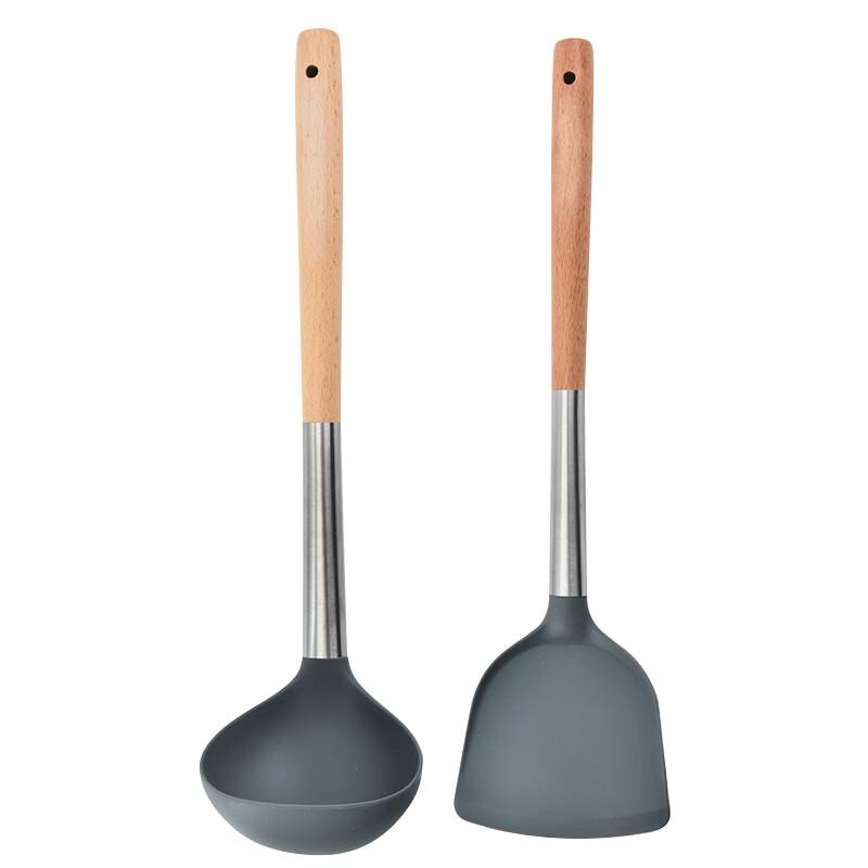 

Wutuo 4-Piece Silicone Spatula & Ladle Set