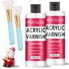 1SET decorative, protective paint, high gloss and high transparency sealing waterproof, heat-resistant and crack-resistant acrylic varnish