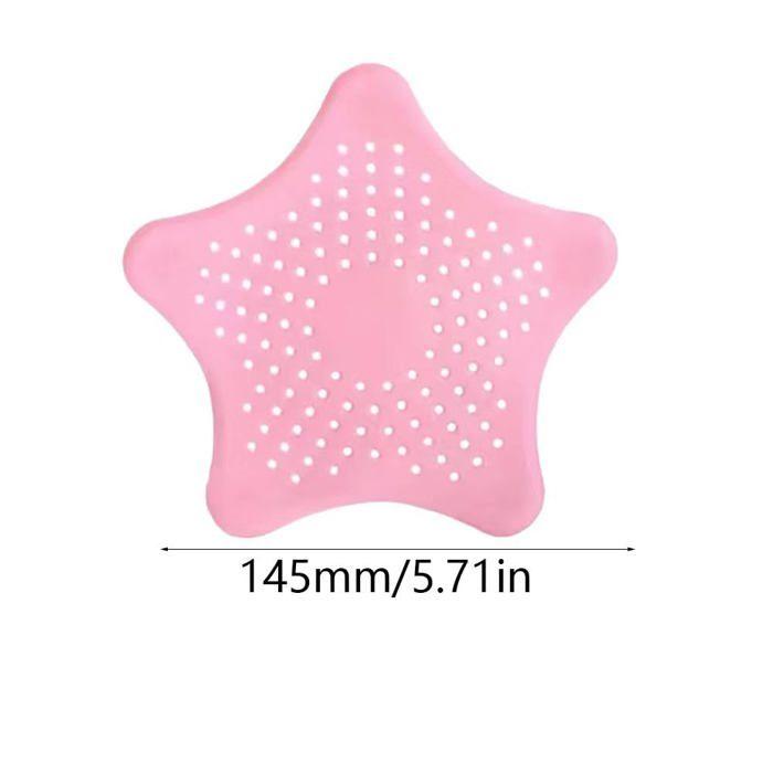 Filtre évier - AIMOONSA - Étoile de mer - Silicone - Lot 2 - Rose