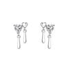 2021 Trendy Love Heart Water Drop Stud Earrings - High-End, Minimalist Dangle Design