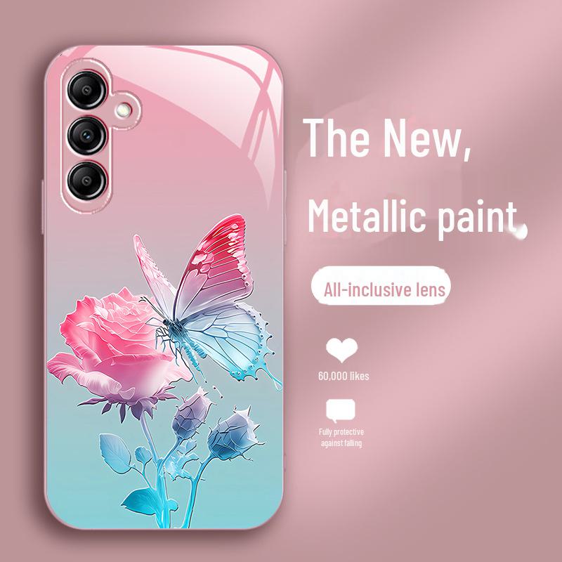 

Чехол для Samsung A21S Butterfly Flower A23 Rose A31 Liquid A70 A72 Gradient A52S. A20