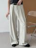 Modische plissierte Hose mit weitem Bein für Damen, hohe Taille, gerade, locker, Anzughose, weiblich, Frühling 2026