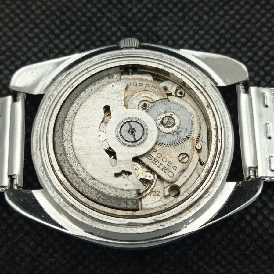 USED JAPAN-MADE SEIKO MENS OLD AUTOMATIC 7005A ORIGINAL DIAL WATCH a416103-2 R10621f-a416103