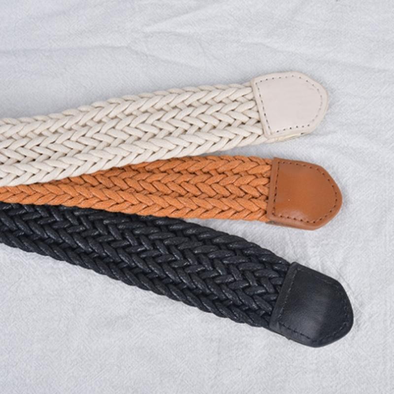 Handmade Weaving Bohemian Belt for Women Lady Dress Waist Belt with Braided Texture Fashion Female Coat Dress Skirt Belt