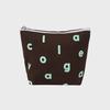 Logo Alphabet Color Pouch (Brown)