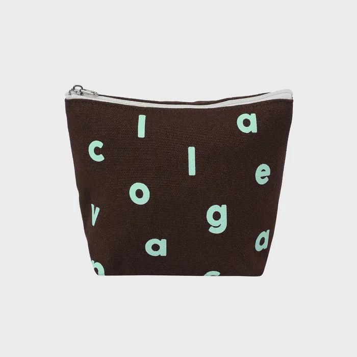 Logo Alphabet Color Pouch (Brown)
