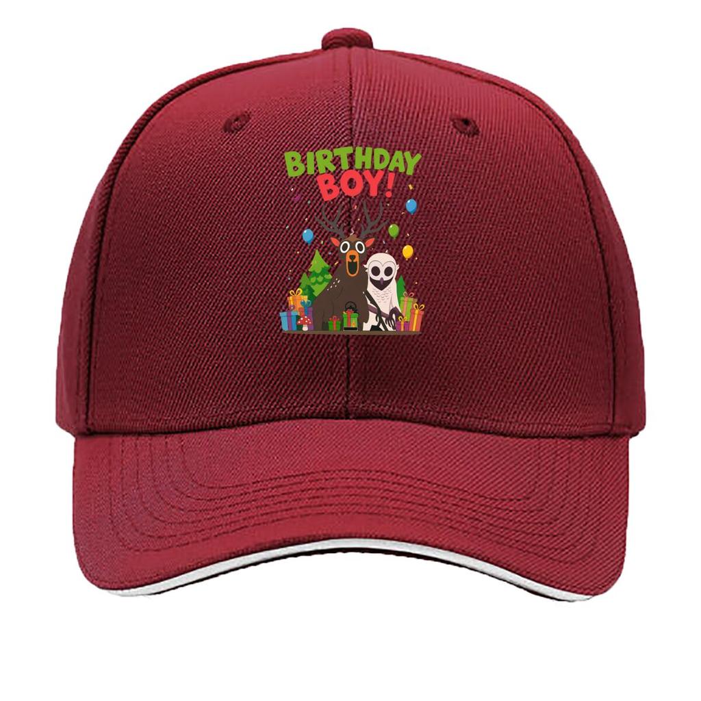 Birthday Boy Deer Owl Balloons Gifts Forest Sandwich Baseball Cap Sun Cap Outdoor Workouts Hat