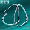 Romantic Heart Earrings Silver Charm Jewelry