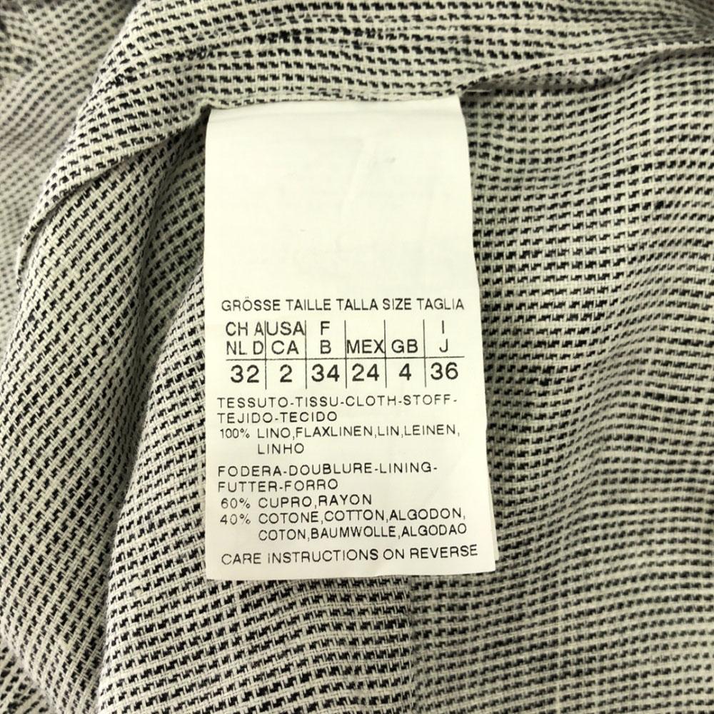 Max Mara Сделано в Италии Пиджак приталенный в клетку 36 Серый Женский Б/у