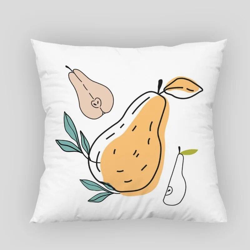 Abstract Art Fruit Leaf Pillowcase Nordic Style  Modern Home Living Room