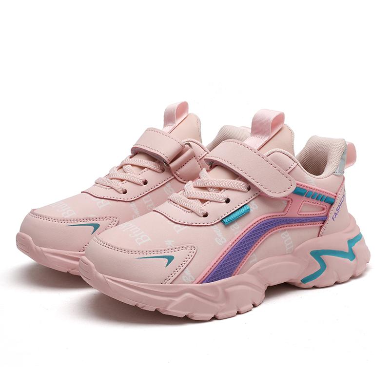 Dziecięce buty na co dzień Unisex lekkie buty studenckie do biegania skórzane buty sportowe dziecięce chłopięce rekreacyjne tenisówki