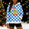 Women's Christmas  Print Contrasting Loose Casual Hoodie