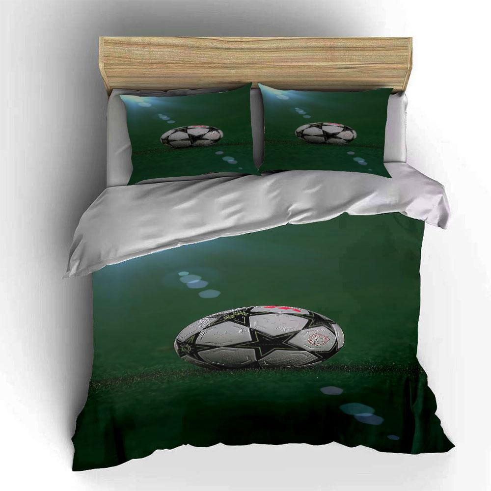 Soccer Ball On Grass. Bedding Sets Duvet Cover Sets Duvet Covers Pillowcases(1 * Duvet Cover 2 * Pillowcases, Without Duvet Insert)