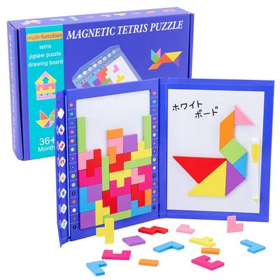 Puzzle Tetris Tangram Ms.0, Juguete Educativo Montessori con Imanes, Entrenamiento Cerebral, Probado para Cumplir con la Seguridad del Ministerio de Salud, Trabajo y Bienestar